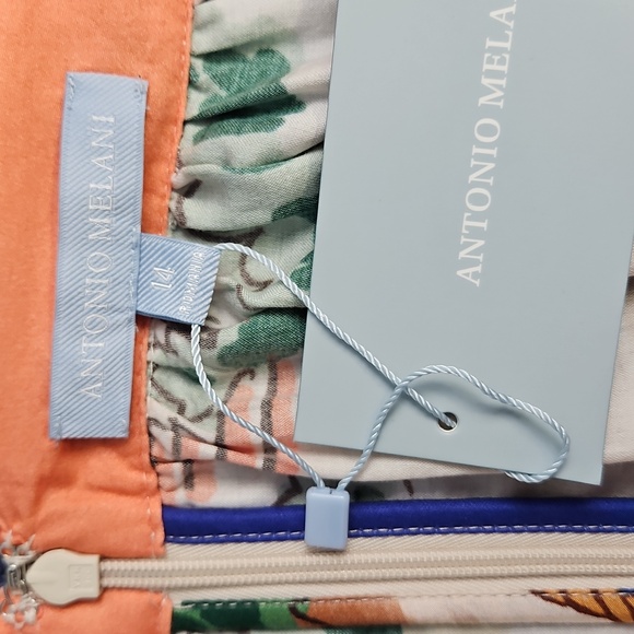 ANTONIO MELANI Evie Cotton A-line Maxi Skirt: Ocean Print: Size-14 - Picture 7 of 16